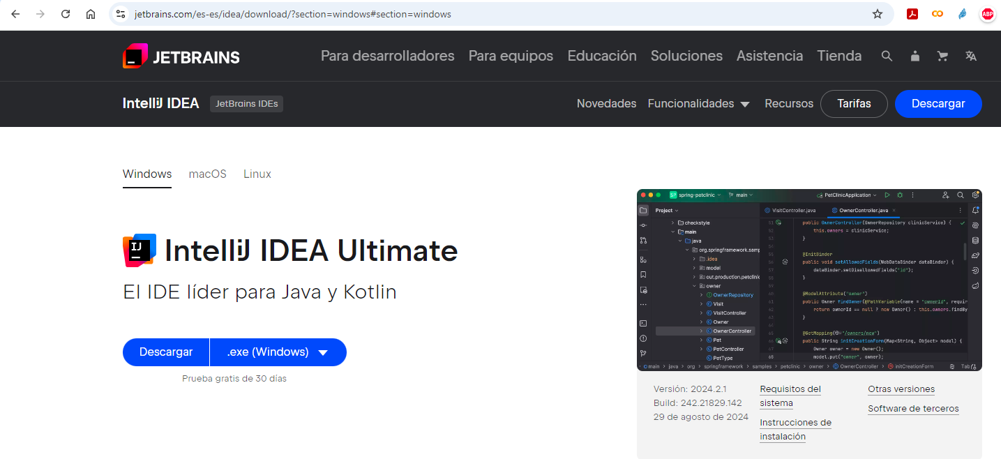 Configuración equipo Programación 1º - V2.0.0